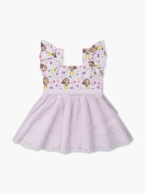 NEW 2T Disney Brand Lavender Tulle Dress with Character Mulan Print
